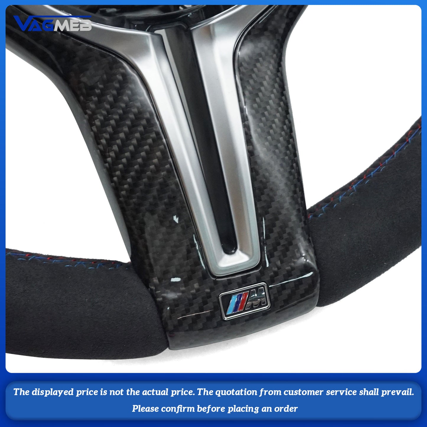 Alcantara sport car steering wheel For BMW M M3 M5 F10 F11 F13 F15 F20 F21 F22 F25 F01 F02 F03 F30 F31 F32 F35 F36 F48