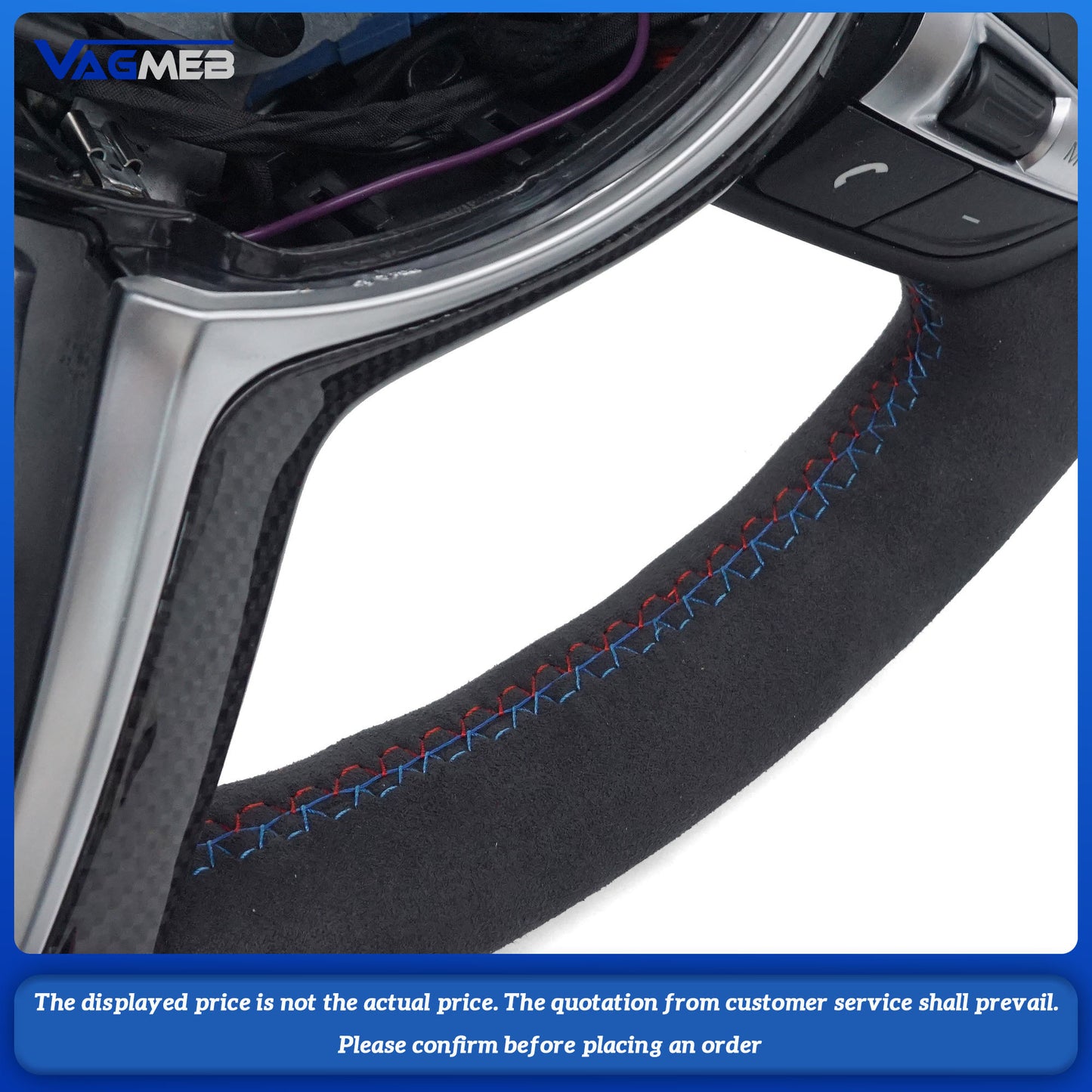 Alcantara sport car steering wheel For BMW M M3 M5 F10 F11 F13 F15 F20 F21 F22 F25 F01 F02 F03 F30 F31 F32 F35 F36 F48