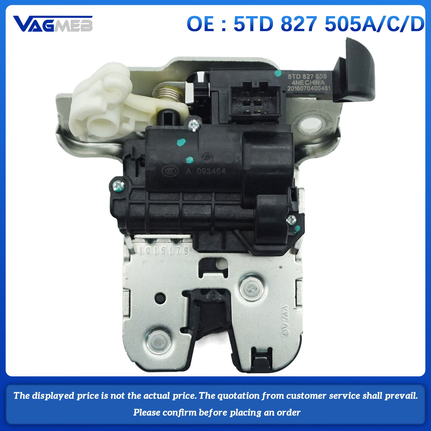 5TD 827 505A/C/D Trunk Tailgate Door Lock Latch Bootlid For VW Tiguan MK2
