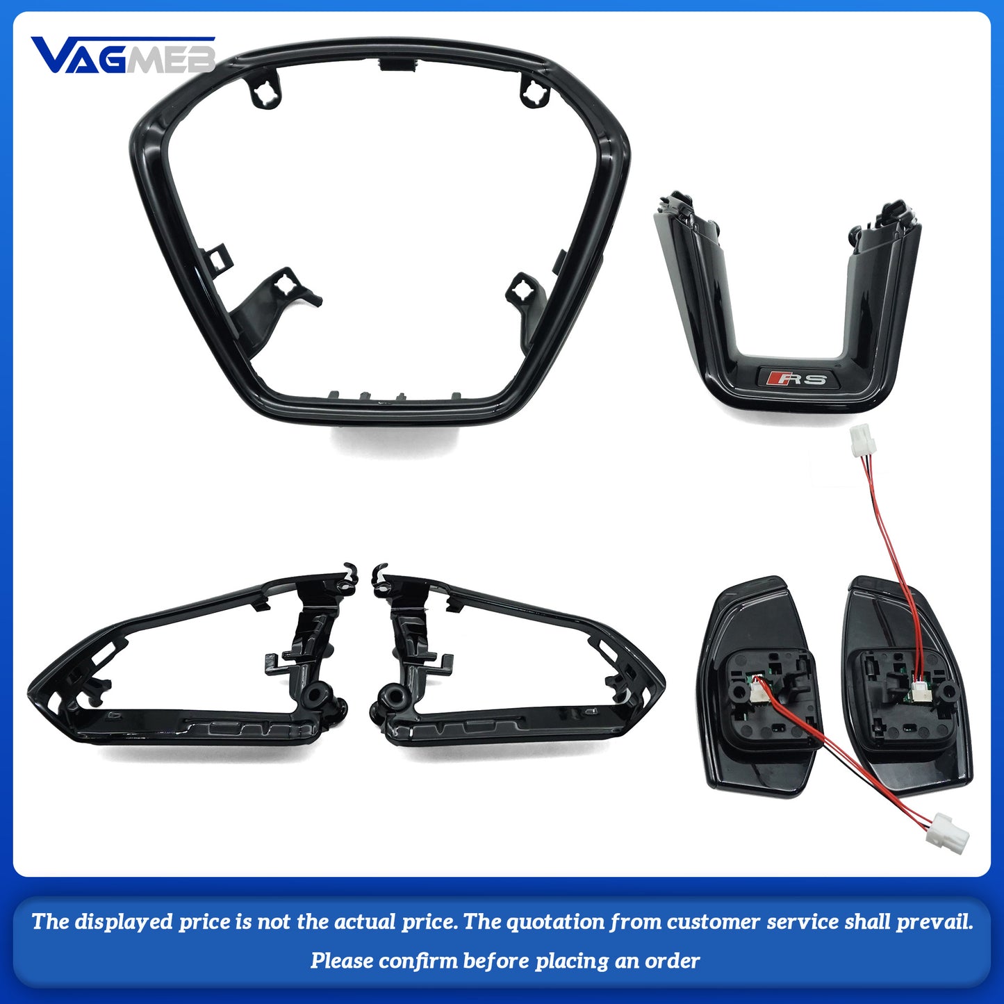 Steering Wheel Frame Suitable For Audi A6 4-Piece Set Of Adaptive Button Frames,steering Accessories,Car Accessories