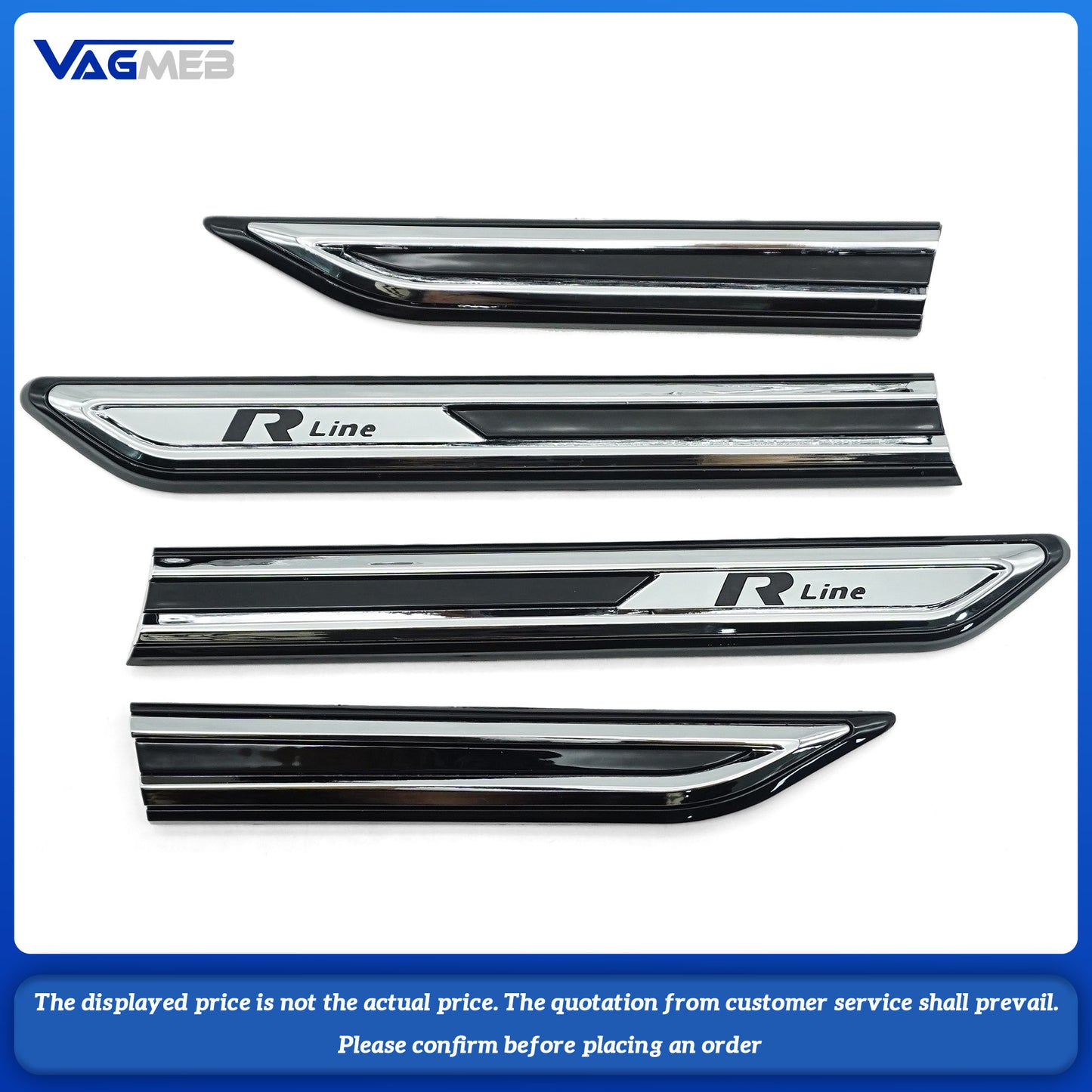 Car Accessories For VW Passat B8 Side Wing Fender Emblem Badge Stickers Cover Trim Decoration Silver