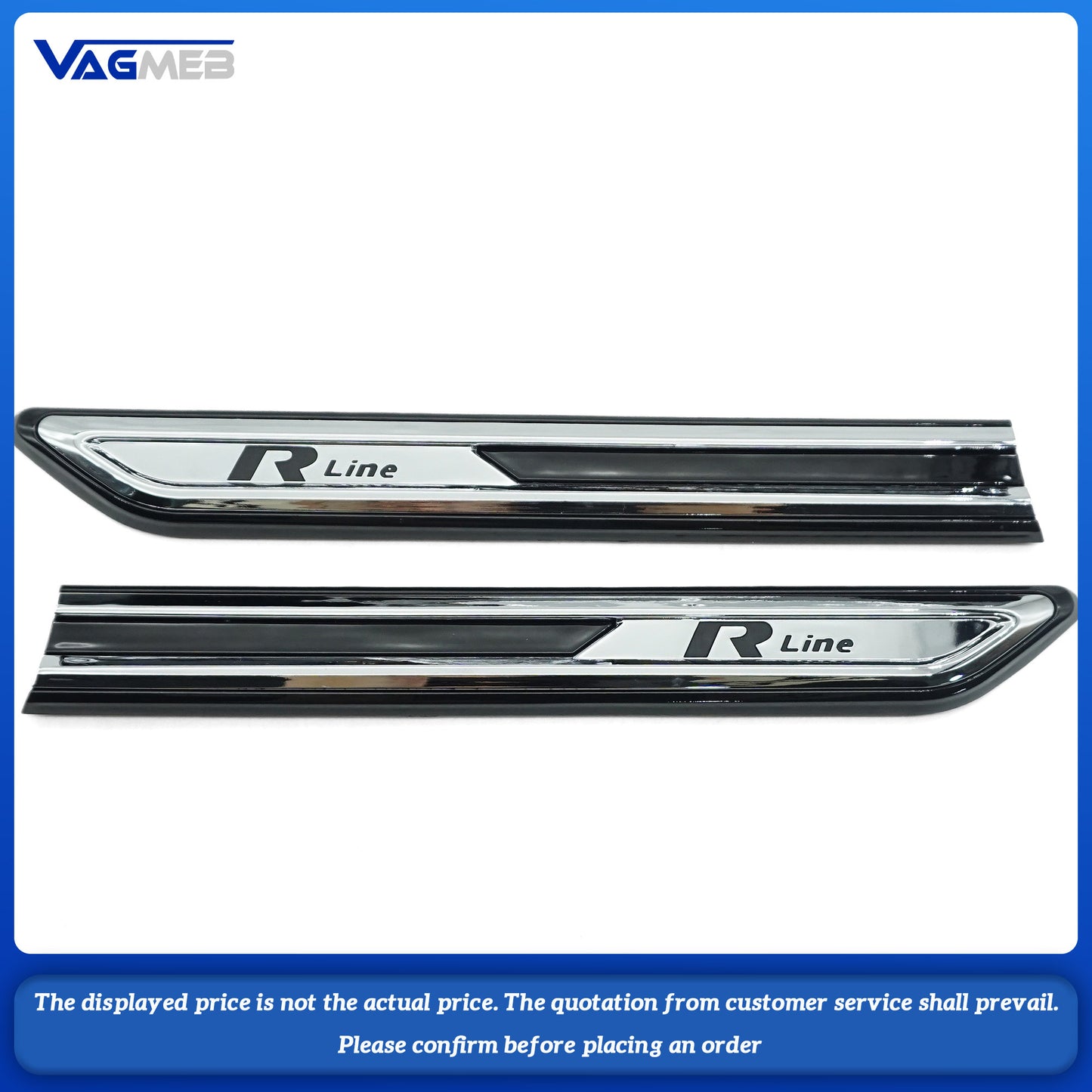 Car Accessories For VW Passat B8 Side Wing Fender Emblem Badge Stickers Cover Trim Decoration Silver
