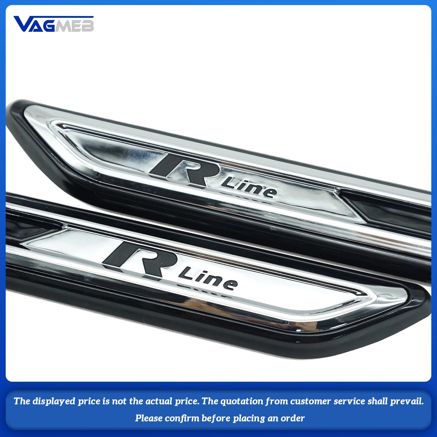 Car Accessories For VW Passat B8 Side Wing Fender Emblem Badge Stickers Cover Trim Decoration Silver