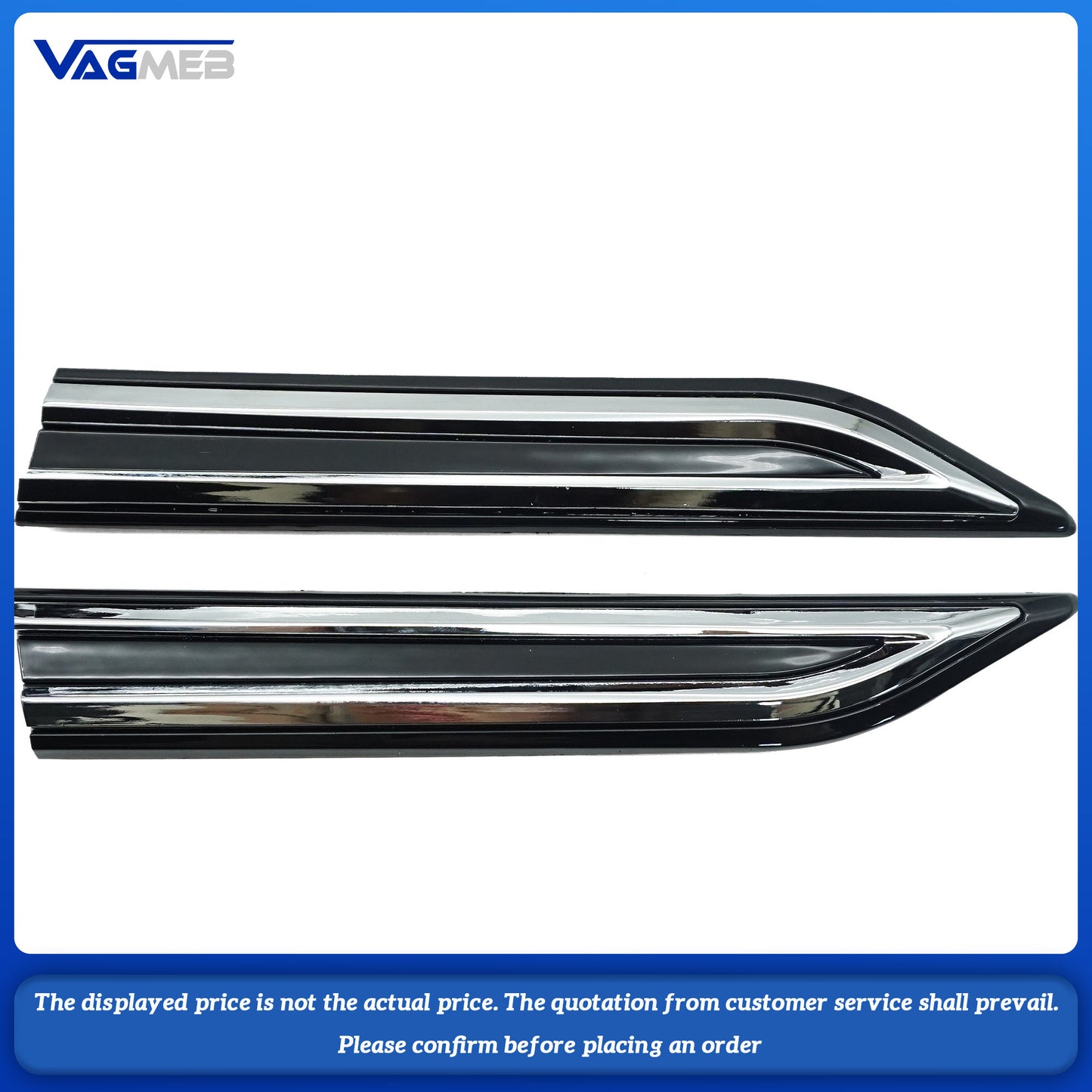 Car Accessories For VW Passat B8 Side Wing Fender Emblem Badge Stickers Cover Trim Decoration Silver