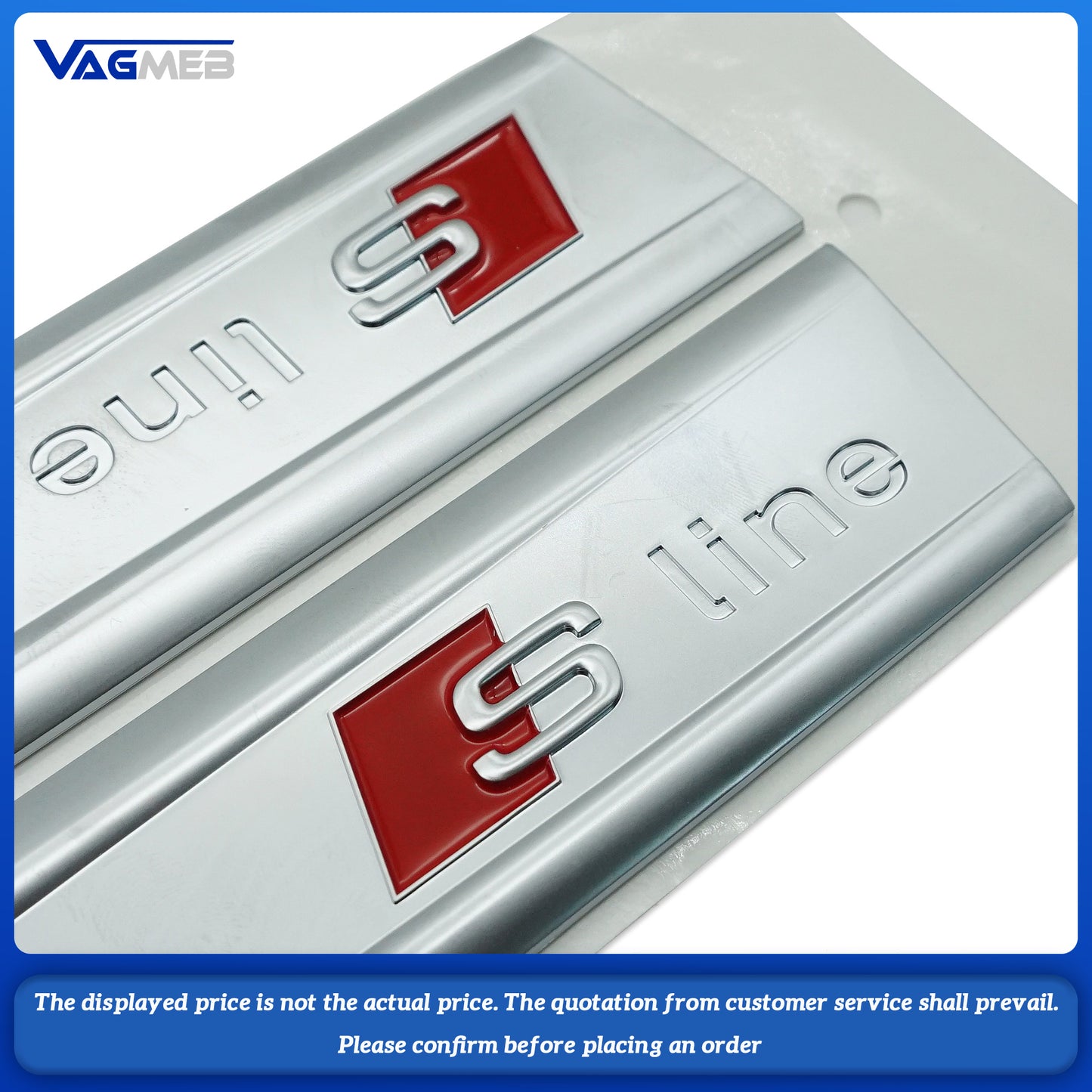 For Audi Sline Logo A3 A4 B8 8P 8V A6 C7 A5 Q5 B7 B6 B9 A7 SLINE Q3 Q7 Car Logo Fender Leaf Plate Side Label Decorative Sticker