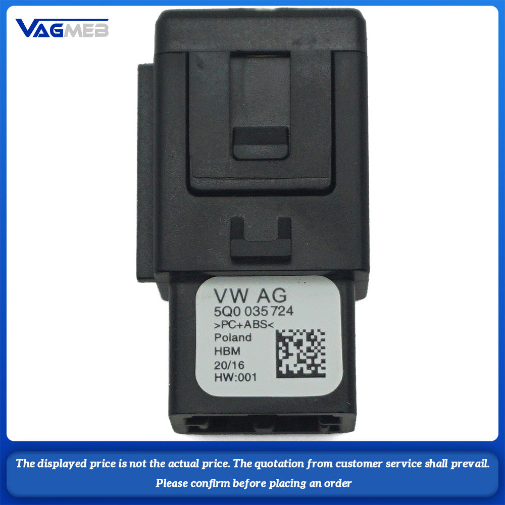 CarPlay USB AUX Install Plug Socket Switch Button MIB2 MDI USB AMI Adapter for VW GOLF MK7 PASSAT 5G0 035 222E 5Q0 035 724