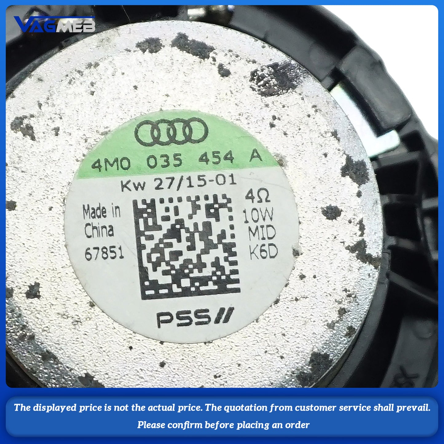 4M0 035 454A For Audi A4Q5A6Q7Q3Q5 Vehicle Door Car Audio Music Stereo Full Range Frequency Automotive Speaker