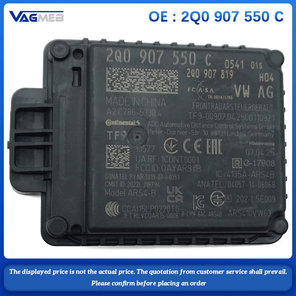 Front Radar Sensorfits For VW Jetta Polo T-Corss Audi Q2L Q2 Q3 Skoda Karoq 2Q0 907 550 C