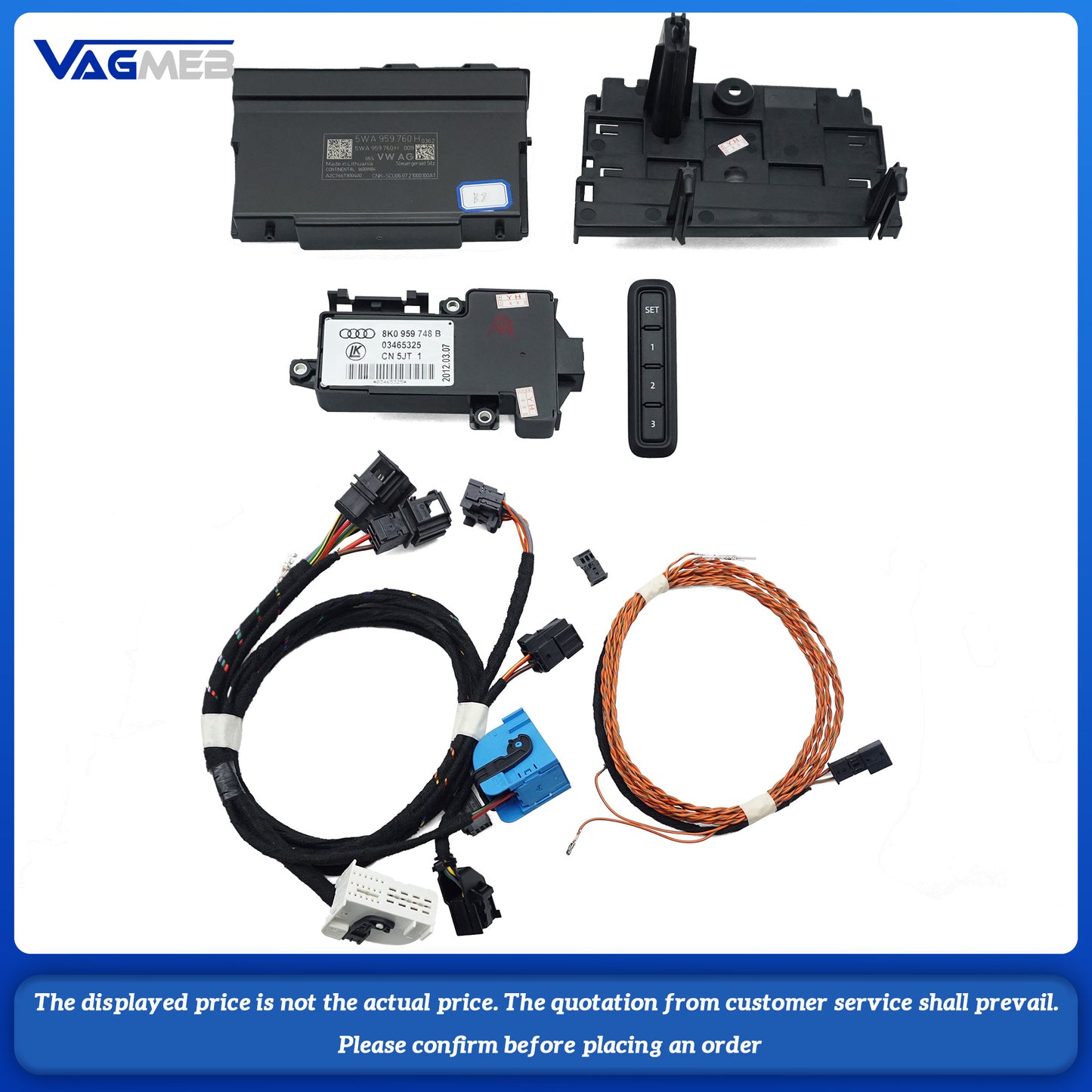 A set of memory For the right steering seat of the VW Passat B8