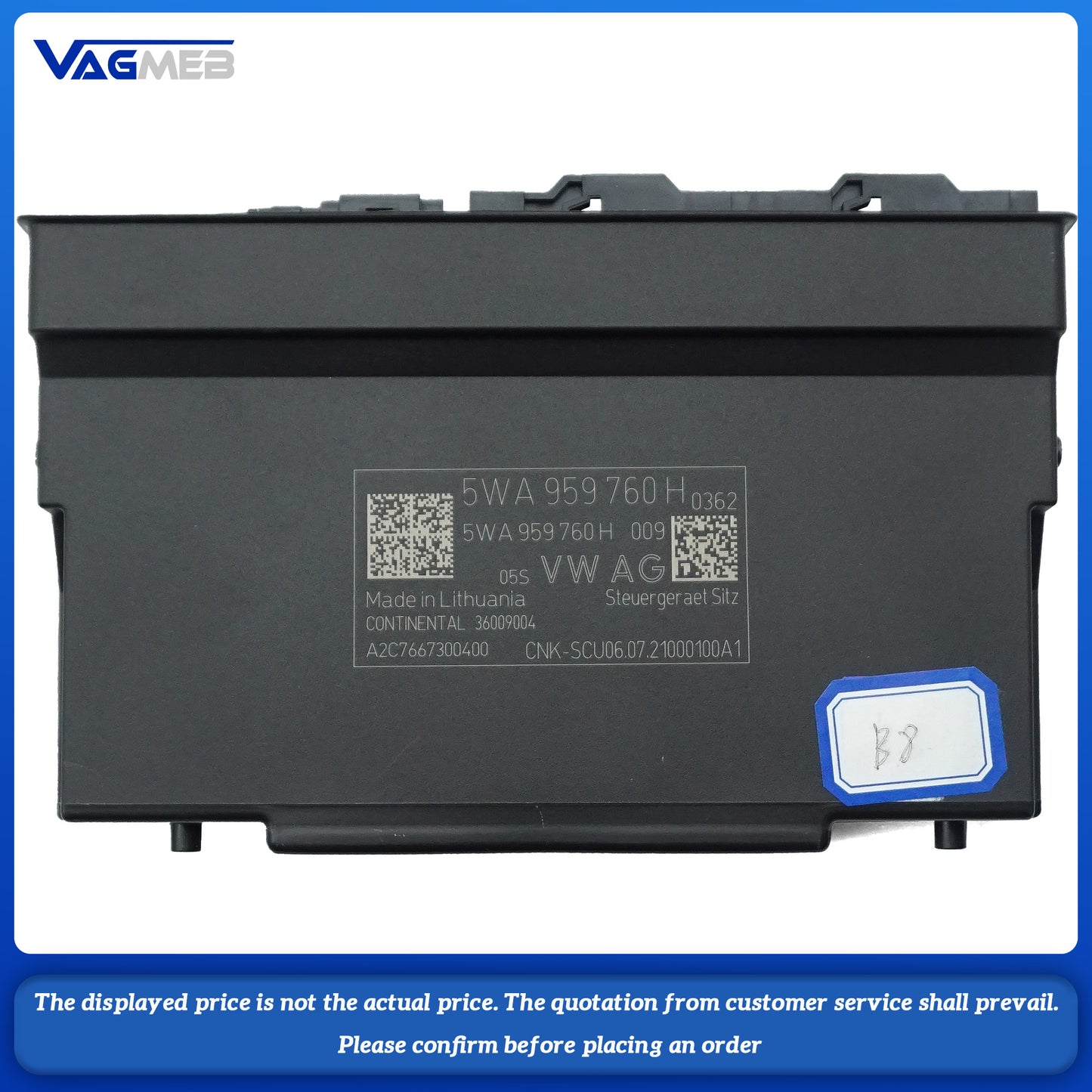 A set of memory For the right steering seat of the VW Passat B8