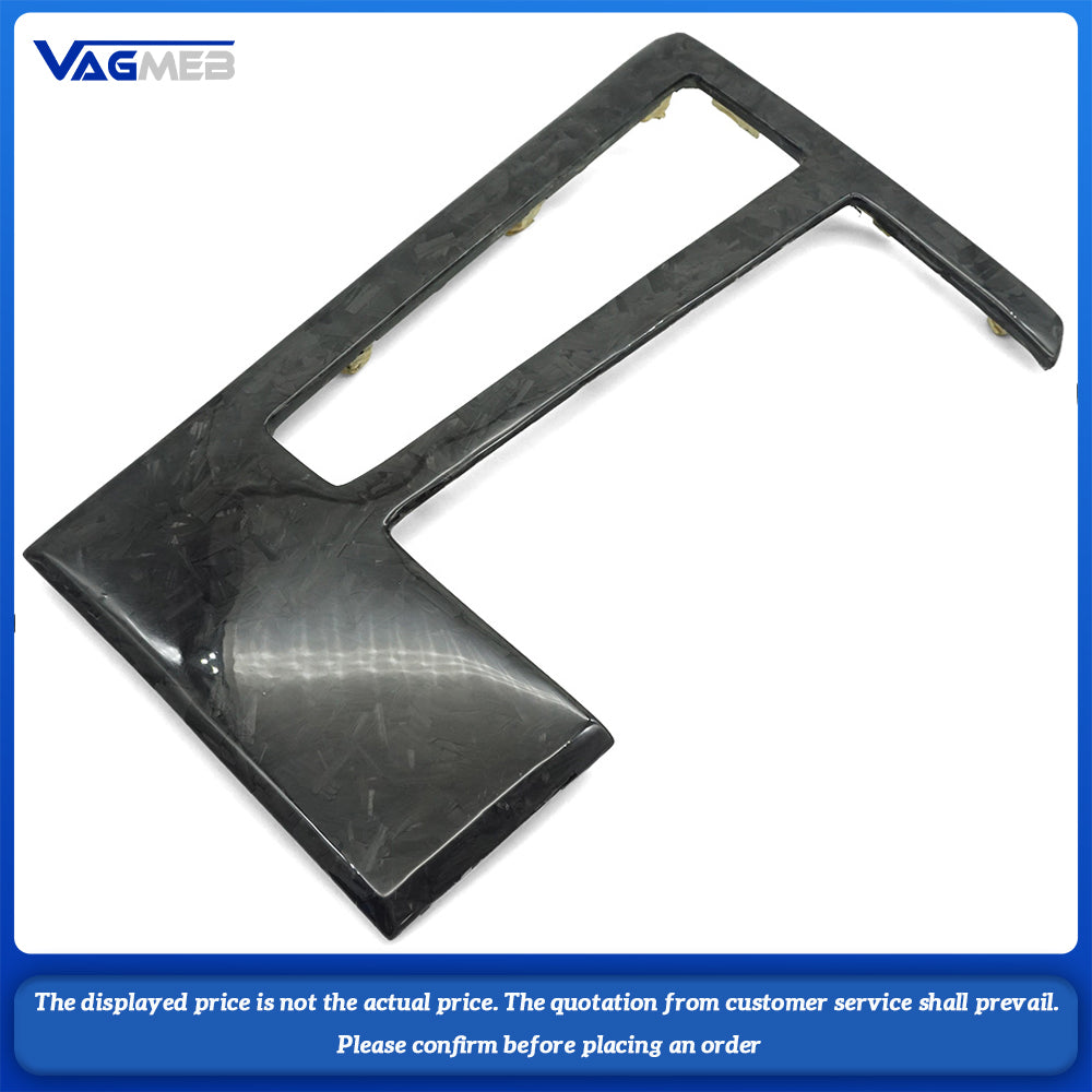 For Audi A6 A7 Forged carbon trim plate for the water cup holder in the central passage