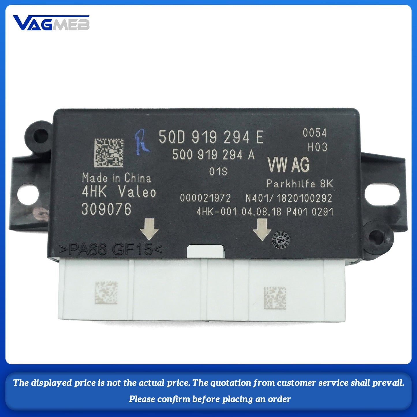 Front Parking Sensor Set Front PDC For Audi TT