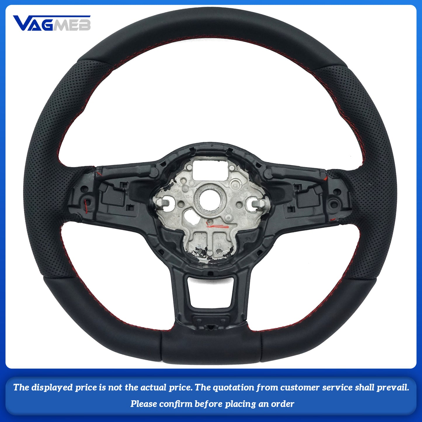 For VW Golf MK 6 7 7.5 GTI GTD GTE R Polo Customm carbon fiber RLine sports steering wheel half leather Alcantara Multi-color