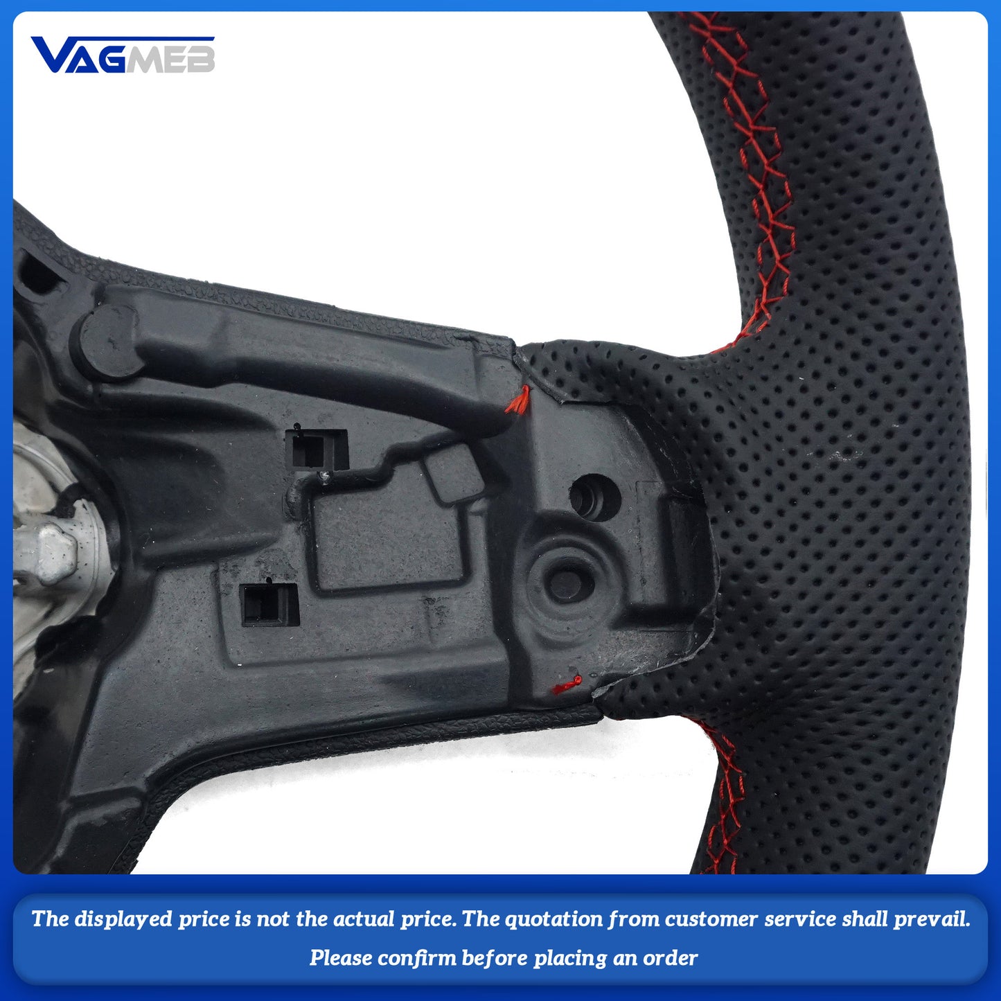For VW Golf MK 6 7 7.5 GTI GTD GTE R Polo Customm carbon fiber RLine sports steering wheel half leather Alcantara Multi-color