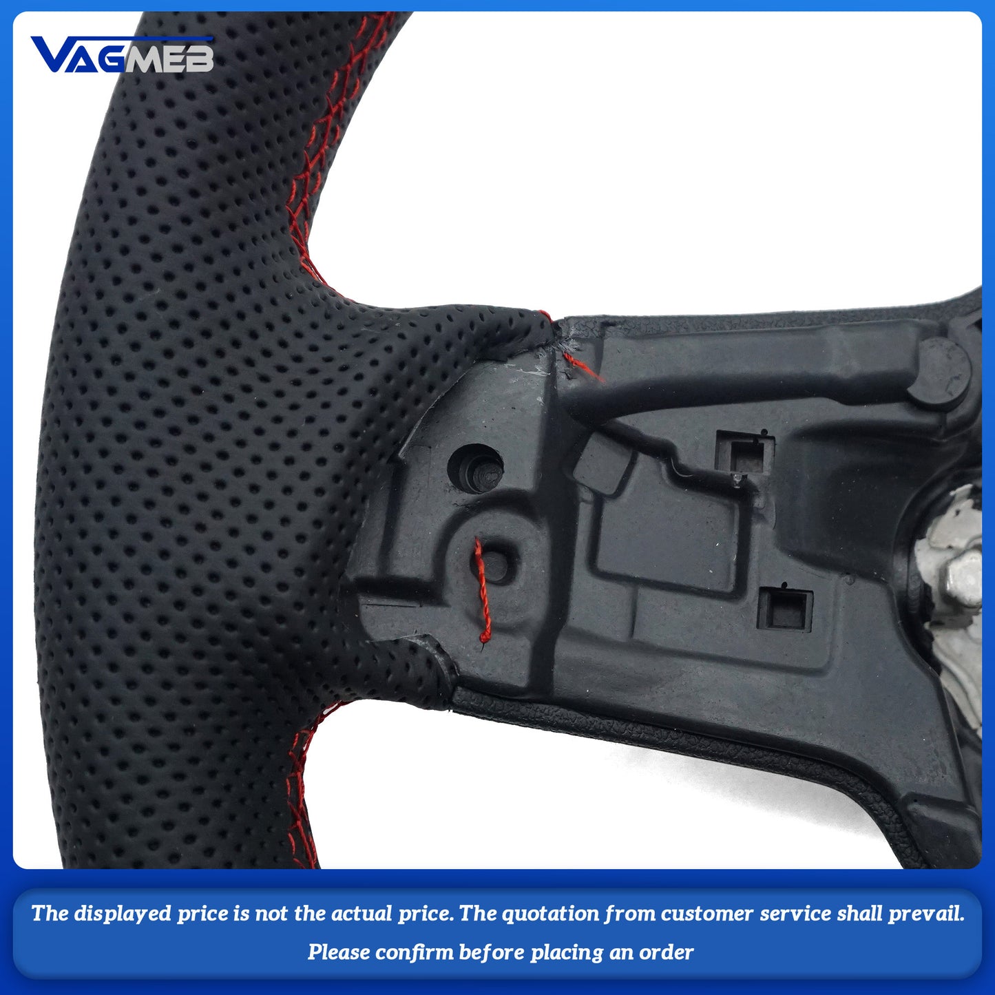 For VW Golf MK 6 7 7.5 GTI GTD GTE R Polo Customm carbon fiber RLine sports steering wheel half leather Alcantara Multi-color