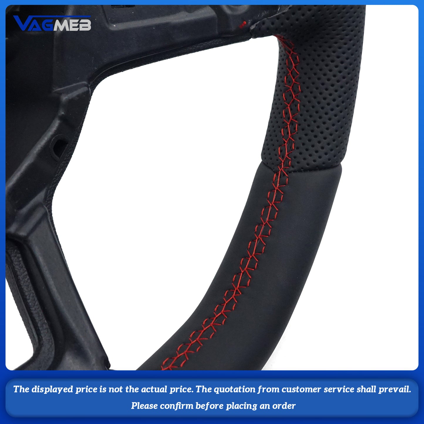 For VW Golf MK 6 7 7.5 GTI GTD GTE R Polo Customm carbon fiber RLine sports steering wheel half leather Alcantara Multi-color