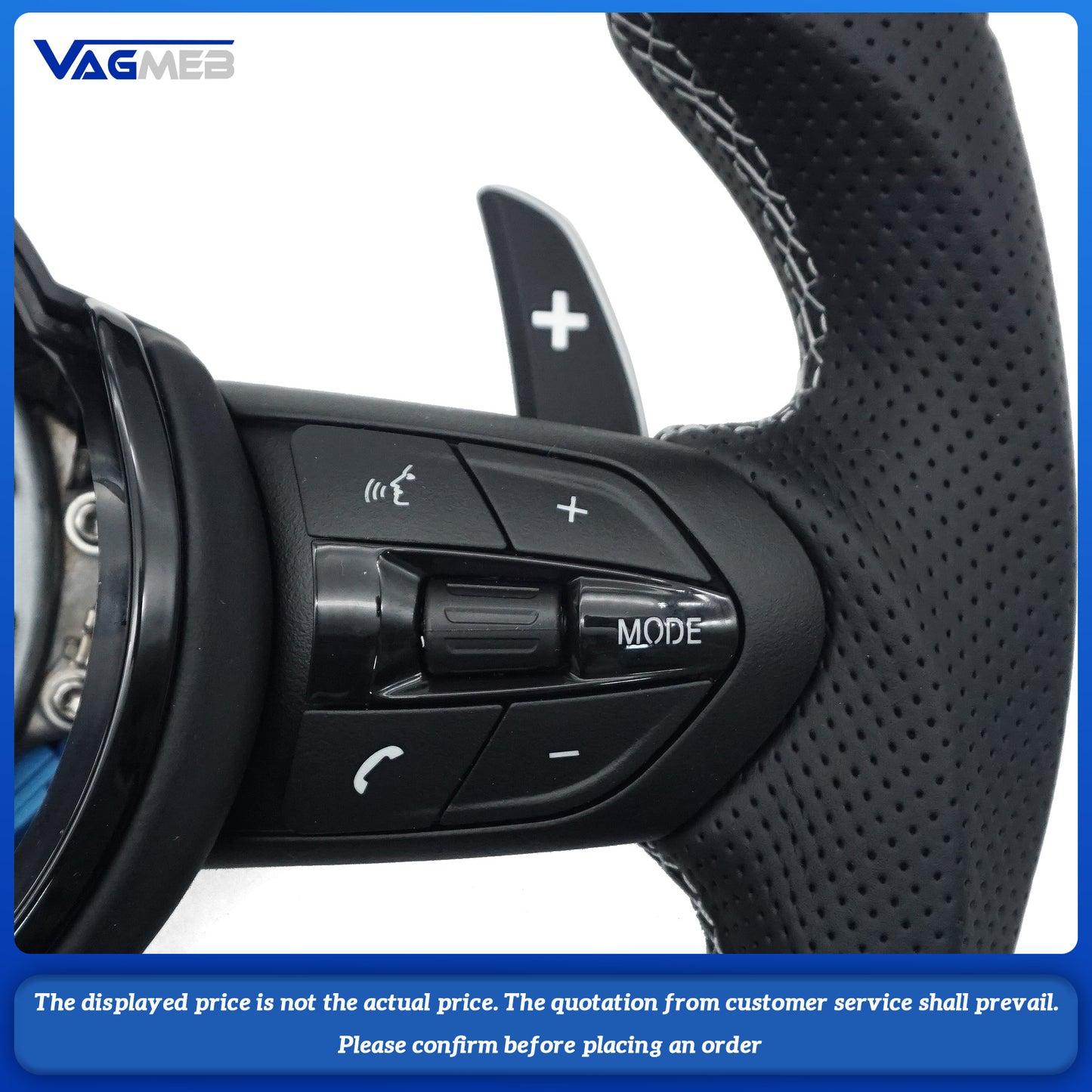 Steering Wheel Suitable For BMW F30 F10 F31 F20 E90 Is Made Of leather Material And Sports Steering Car Accessories M Logo