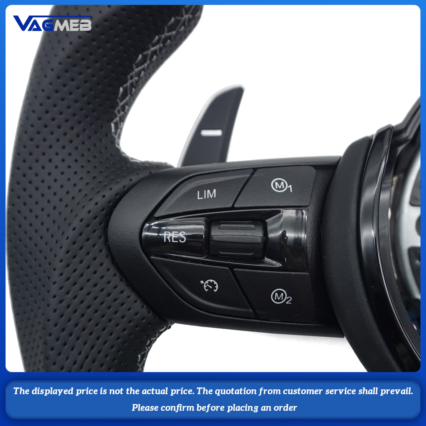 Steering Wheel Suitable For BMW F30 F10 F31 F20 E90 Is Made Of leather Material And Sports Steering Car Accessories M Logo
