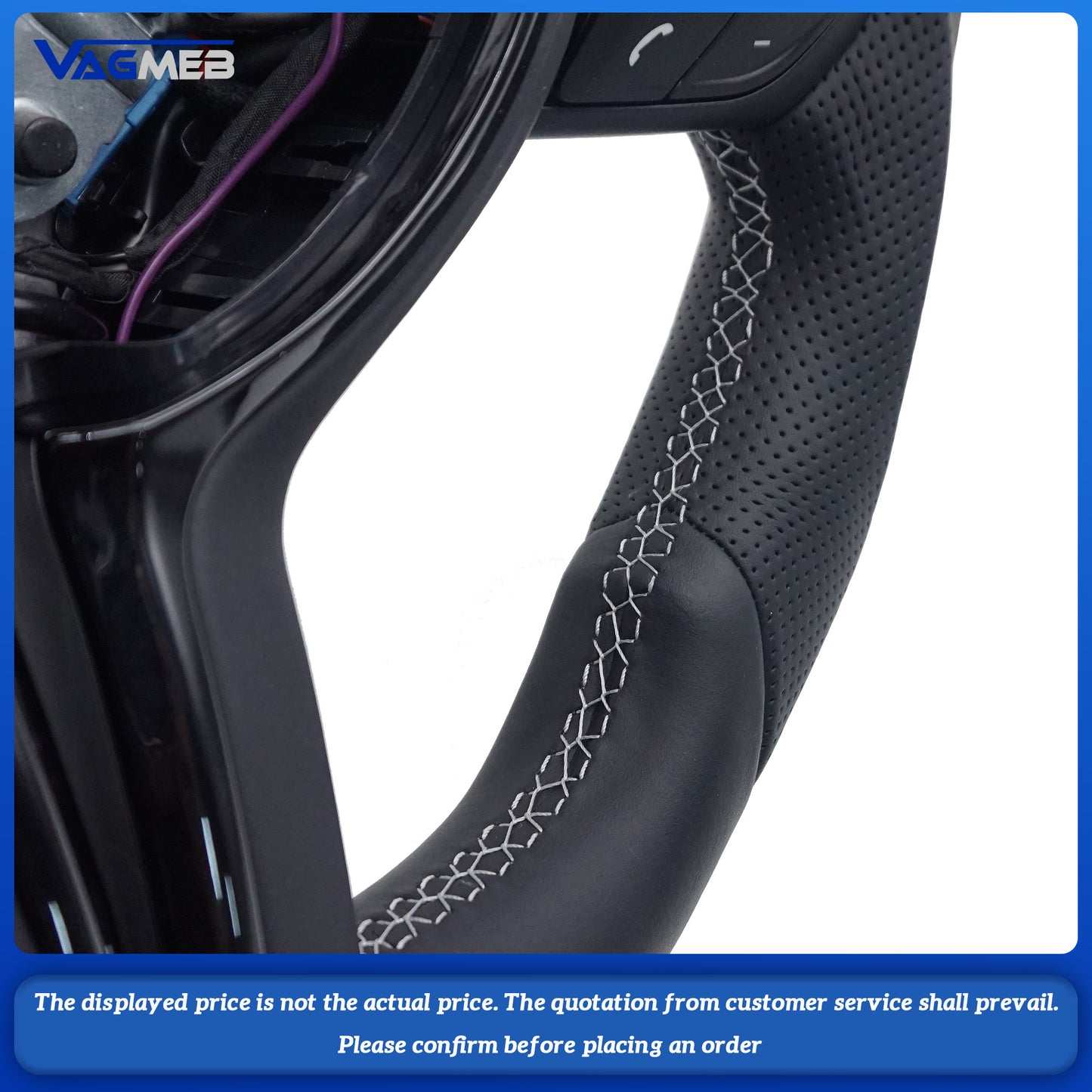 Steering Wheel Suitable For BMW F30 F10 F31 F20 E90 Is Made Of leather Material And Sports Steering Car Accessories M Logo