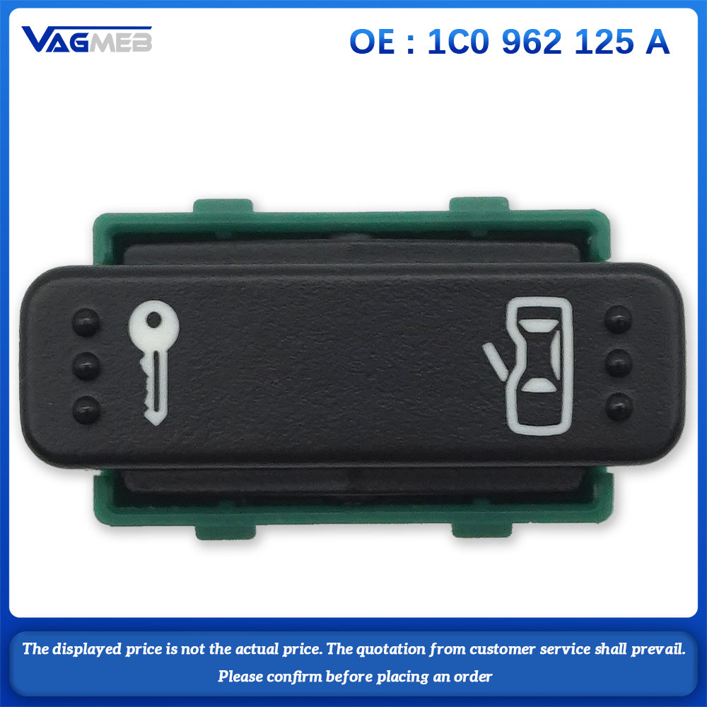 Car Central Door Lock Switch Satin Black Left For VW 1C0 962 125A