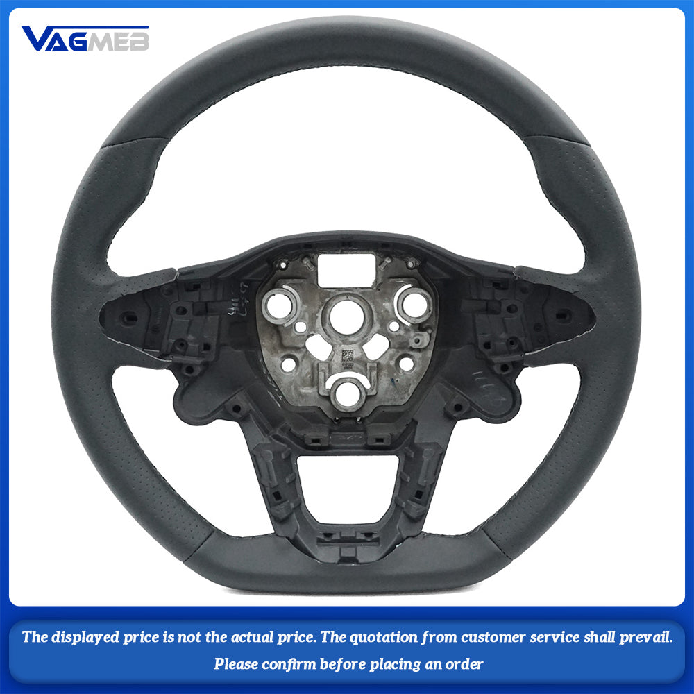 Alcantara leather black stitching steering wheel For SEAT Cupra steering wheel, Car Accessories