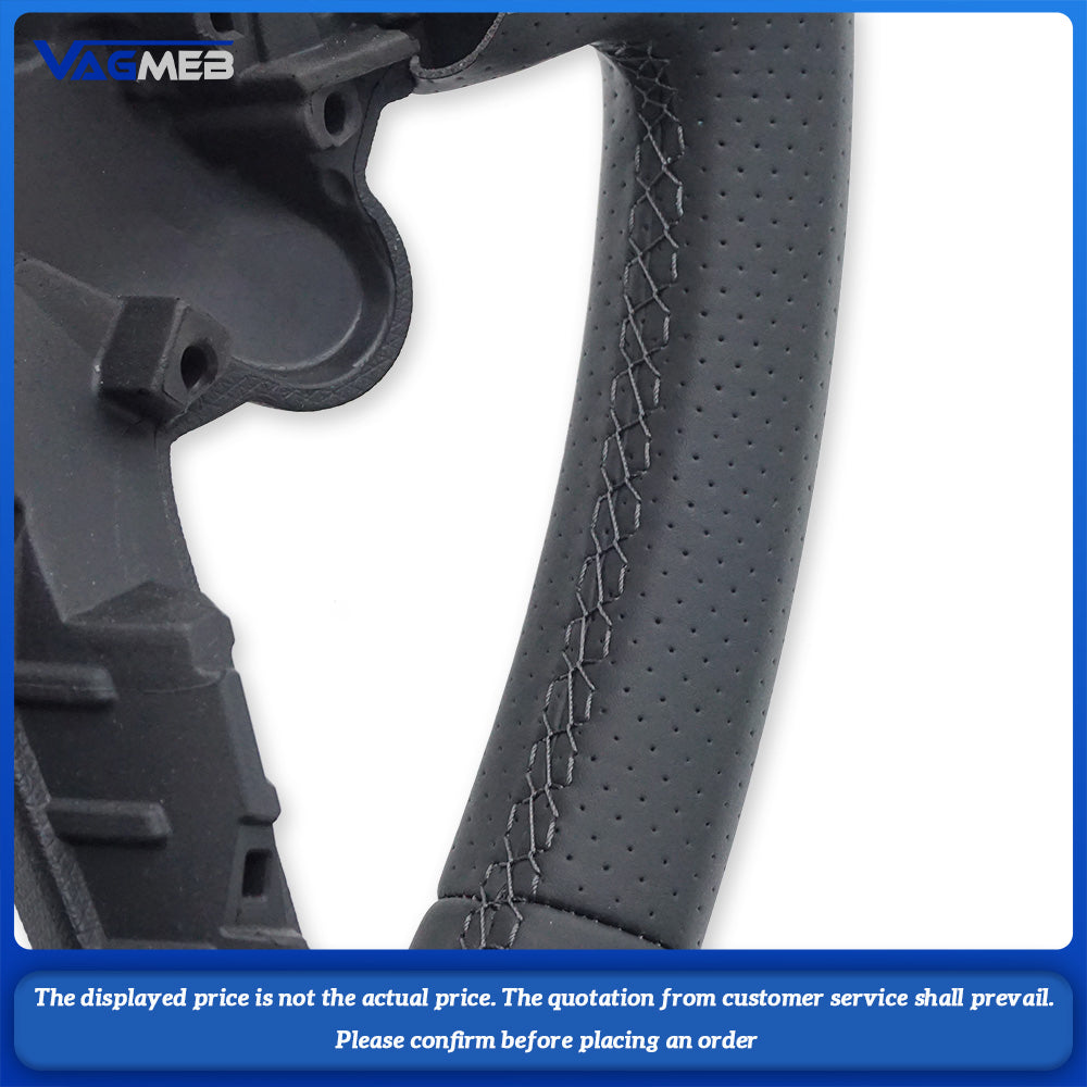 Alcantara leather black stitching steering wheel For SEAT Cupra steering wheel, Car Accessories