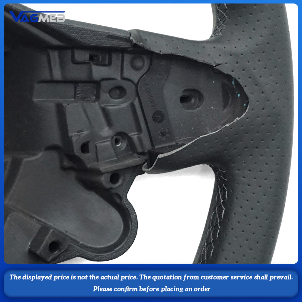 Alcantara leather black stitching steering wheel For SEAT Cupra steering wheel, Car Accessories