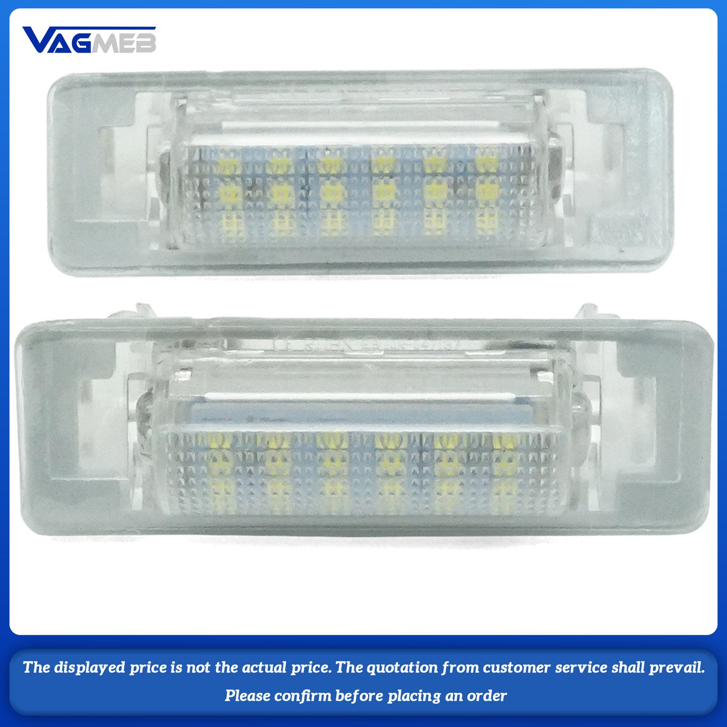 For Benz W210 4D Sedan W202 4D Sedan Facelift 1997-2000 White LED Number License Plate Light A