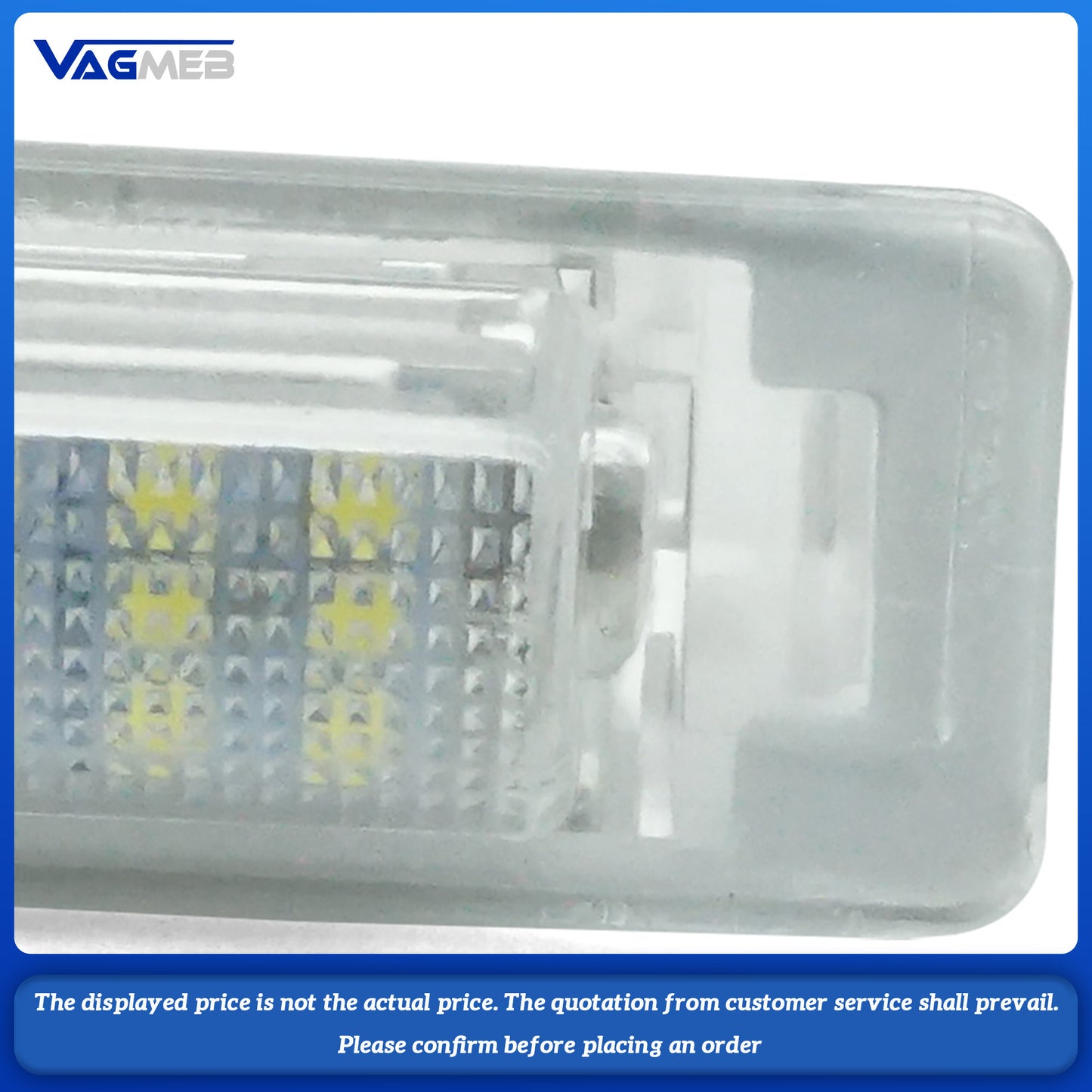 For Benz W210 4D Sedan W202 4D Sedan Facelift 1997-2000 White LED Number License Plate Light A