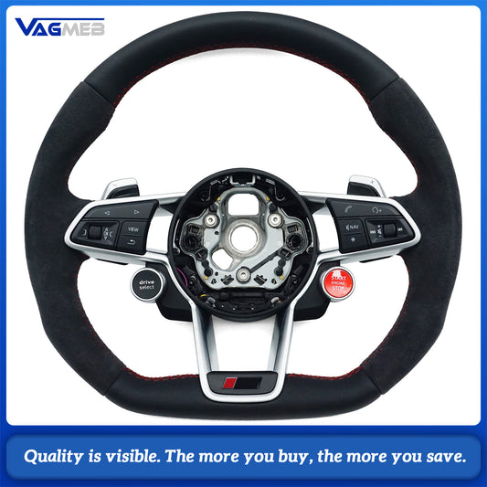 Suitable for Audi A3 A4 A5 A6 A7 A8 Q3 Q5 Q7 Q8 R8 button leather multifunction steering wheel assembly, Car Accessories