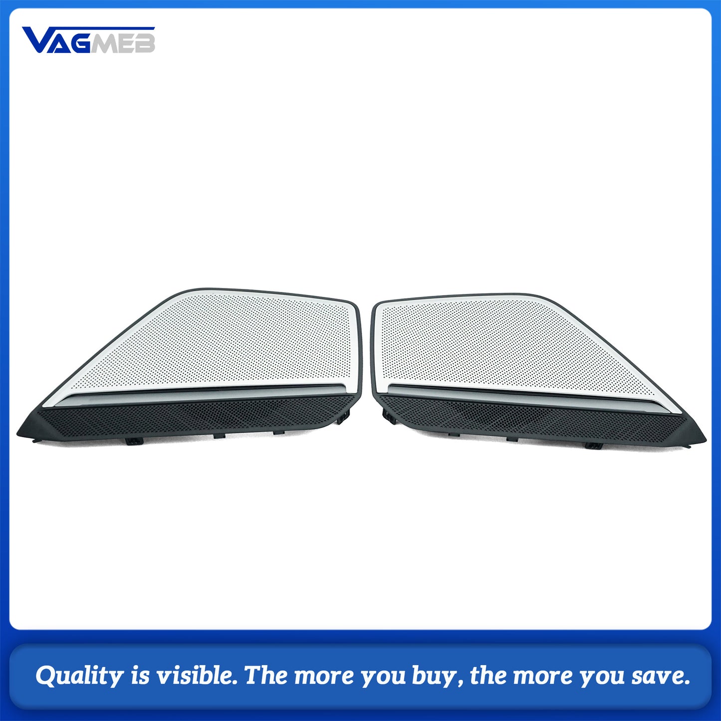 Car Speaker Cover 30 Colors LED Light Emission For Audi A6 C8 A7 Door Trim Panels Accessories