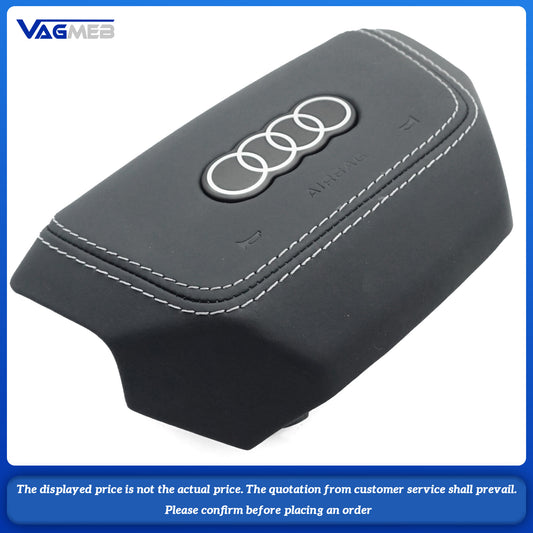 Steering wheel airbag cover multifunction steering wheel For Audi A5A6 Leather gray stripe