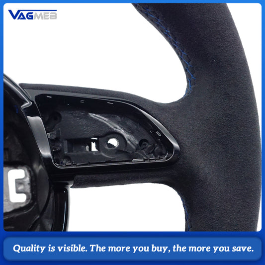 Leather material sports style steering wheel For Audi A4B8 steering wheel accessories, car accessories