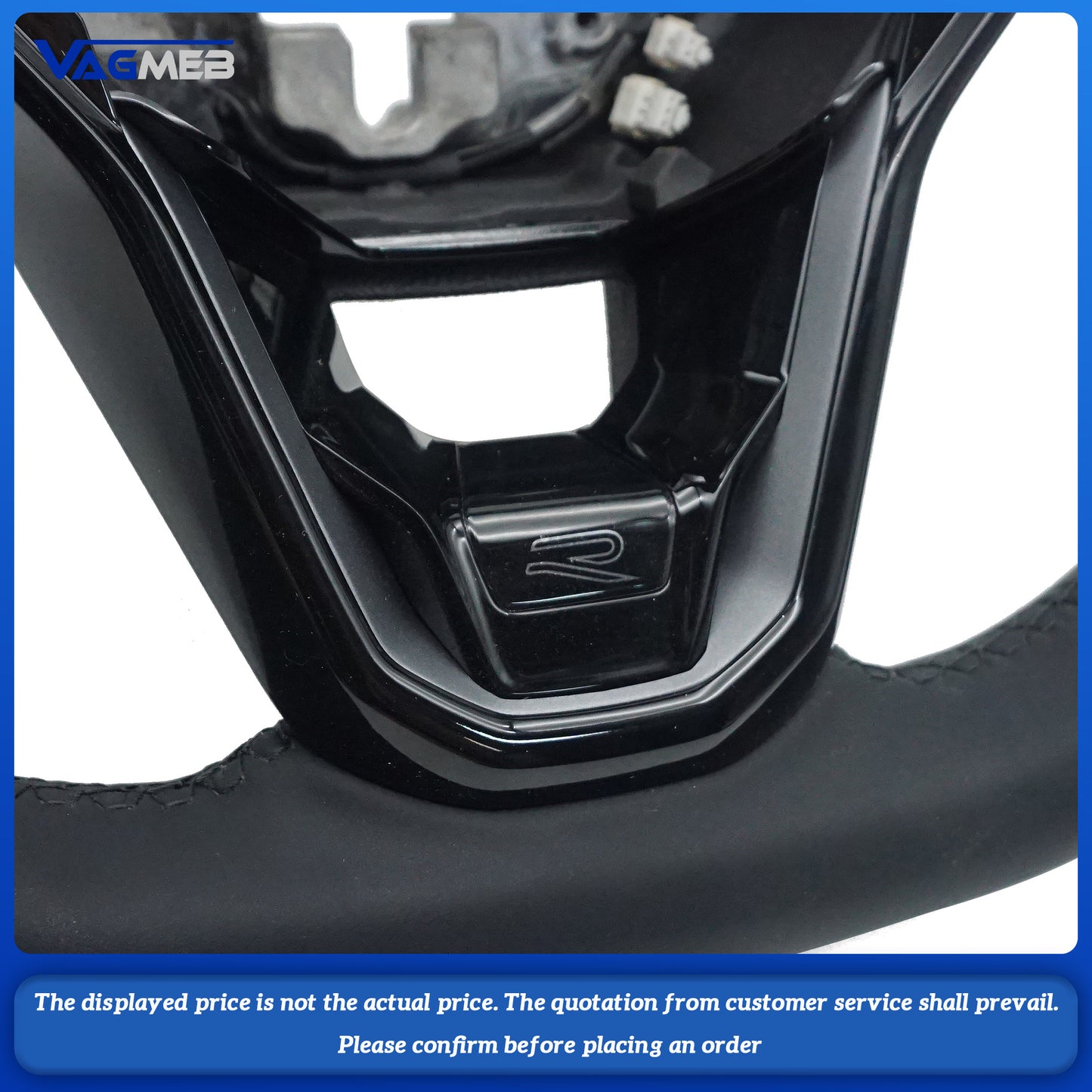 For VW Golf 8 GTI MK8 Custom leather alcantara punch steeringwheel with button heat paddle