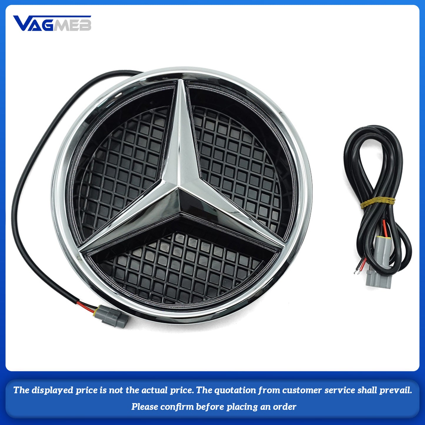 Car Front Grilled Star Emblem LED Illuminated Logo For Mercedes Benz W205