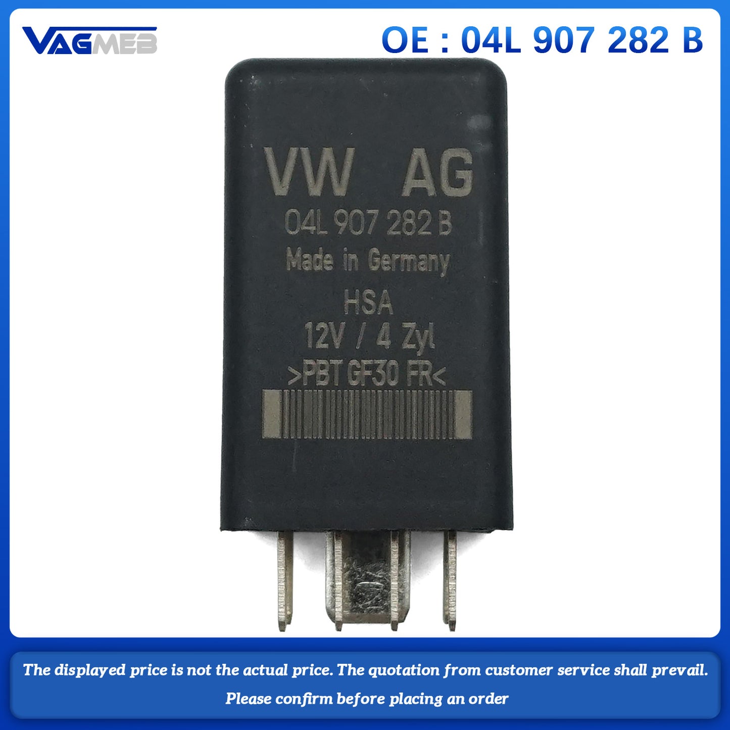 For VW Audi Skoda preheating plug Control Unit 04L907282B