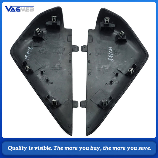Matte Carbon Fiber Dashboard Side Panel Cover For Audi A4L B9 2017-2024 Interior Instrument Trim Pair 8WD 857 085A/086A