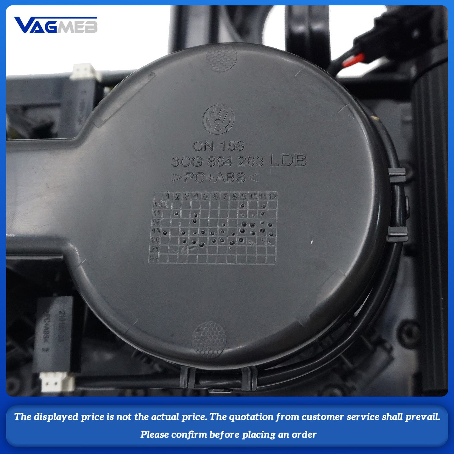 For VW Atlas lacquered Black water Cup Holder (High-end configuration) 3CG 864 263
