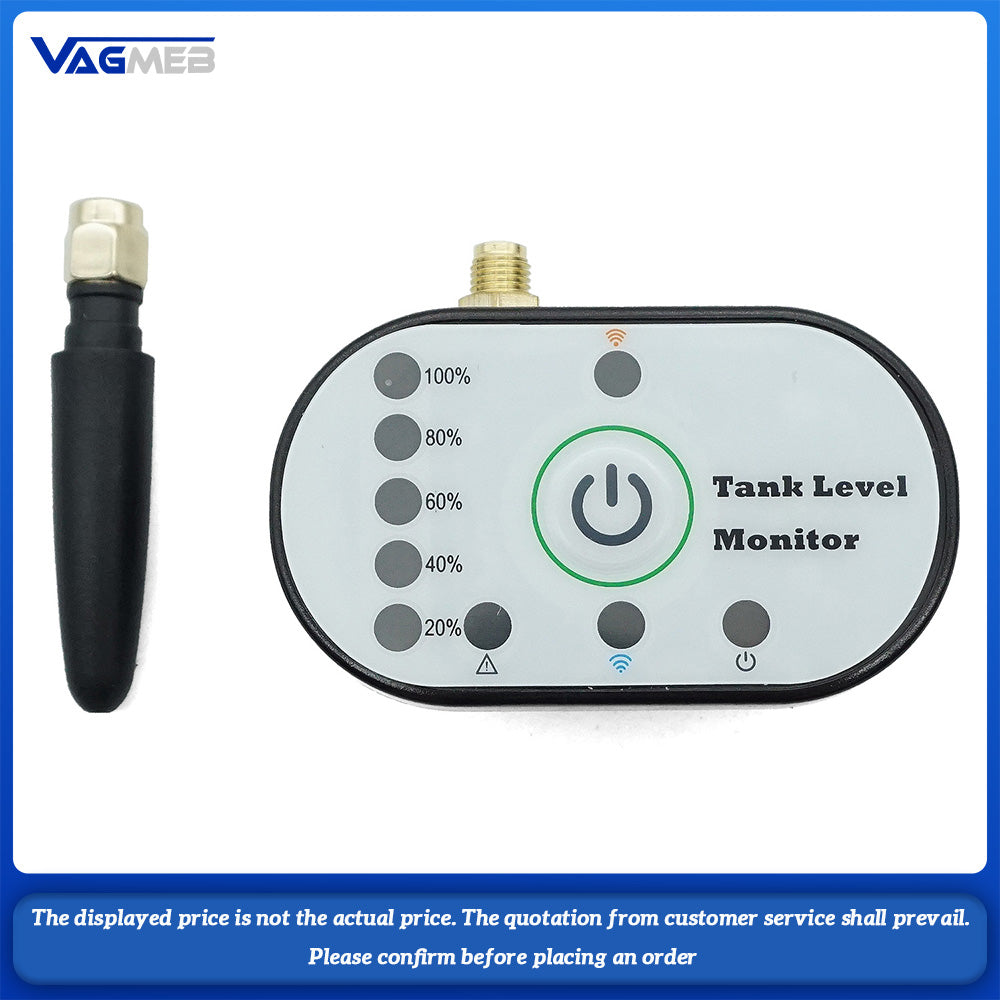 Ultrasonic Wireless Mobile App Detector Water Fuel Oil Liquid Level Sensor Alarm Indicator Remote Tank Monitor