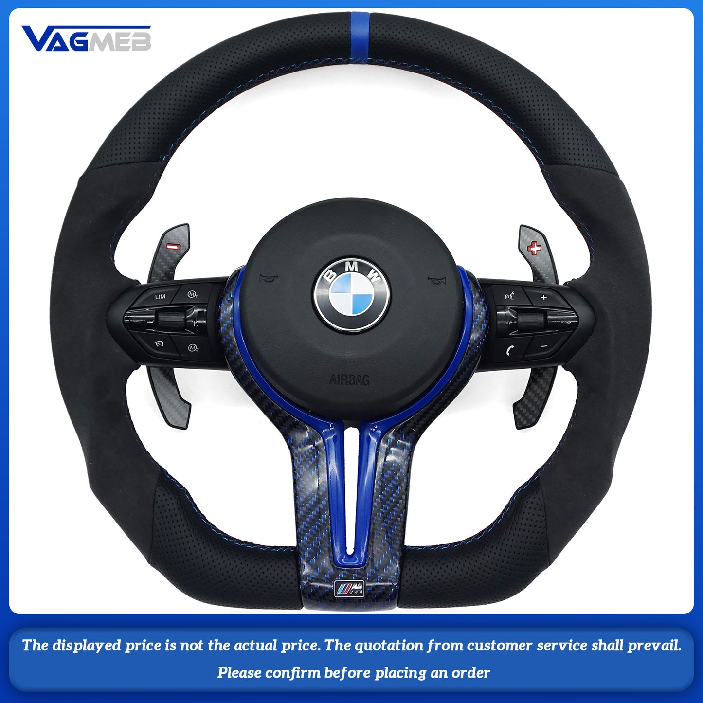 Carbon fiber Steering Wheel for BMW 12345678 M Series F20 F23 F44 F34 F10 F11 F06 F01 F48 F39 F25 F26 F15 F16 F87 F80 F82 F90