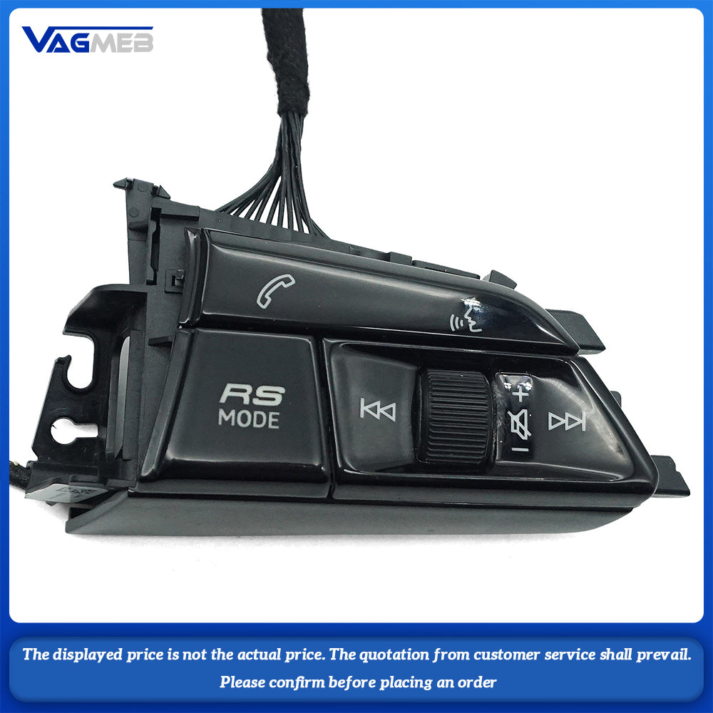 For Audi A6C8 steering wheel control buttons with heating tape RS logo