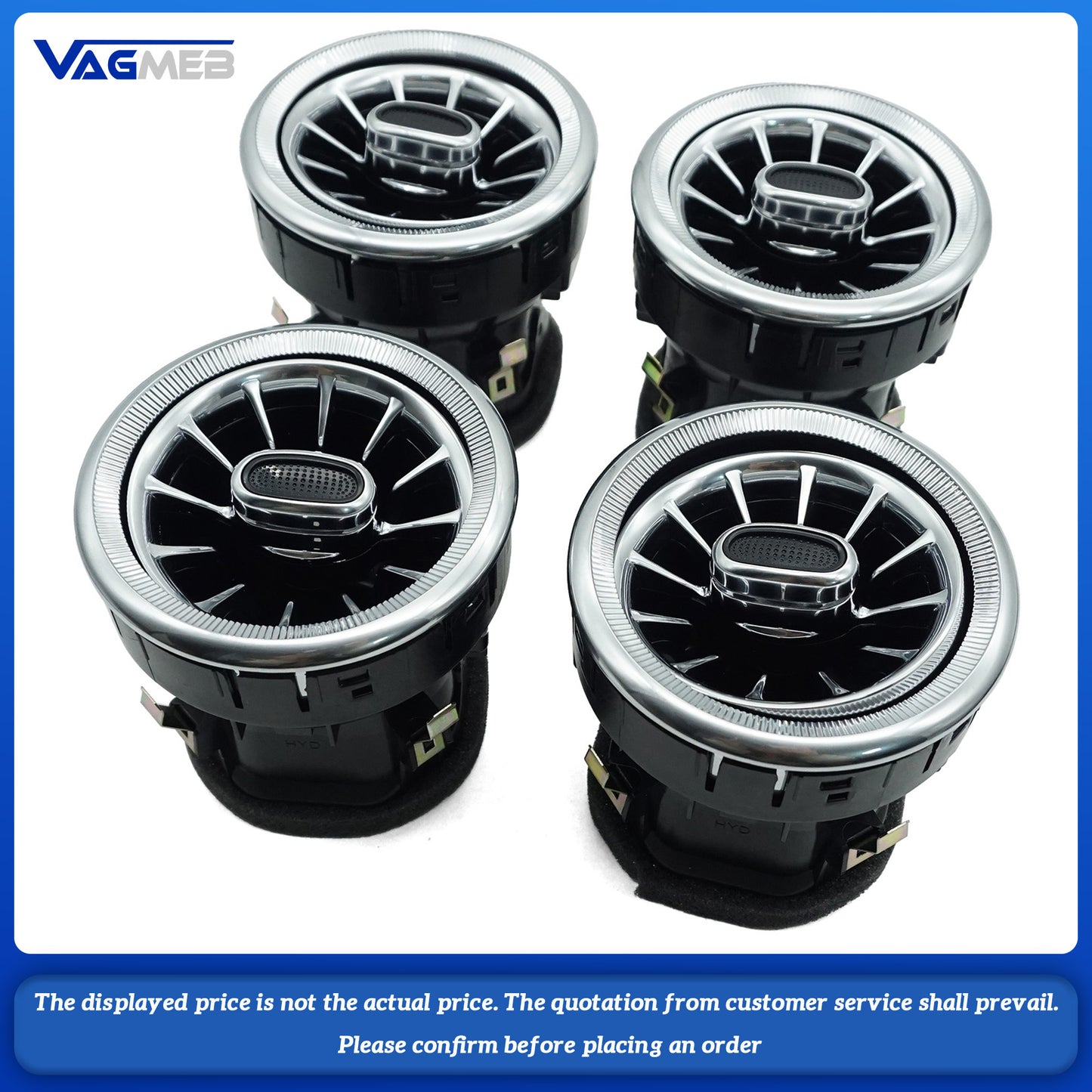 For Mercedes-Benz V 2017 Turbine Air Vent Ambient Light Kit Air Vents Car Parts