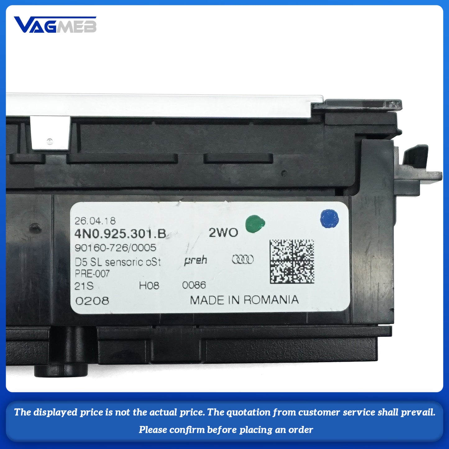 For Audi Q7 Q8 Multifunctional Touch Switch Car Dual Flash Switch Driving Mode Switch 4N0 925 301B