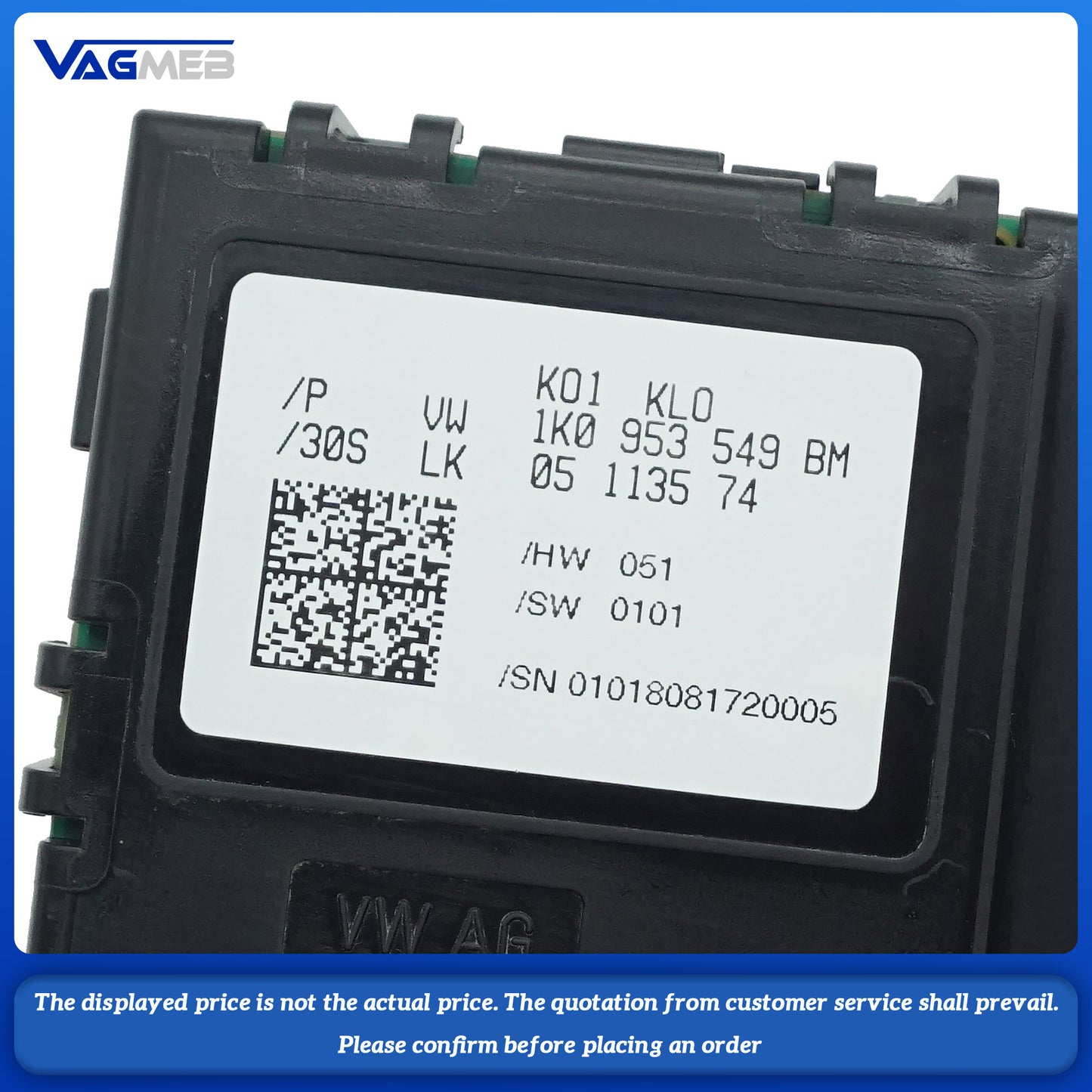 For VW PQ car steering wheel steering column switch electronic module 1K0 953 549 BM