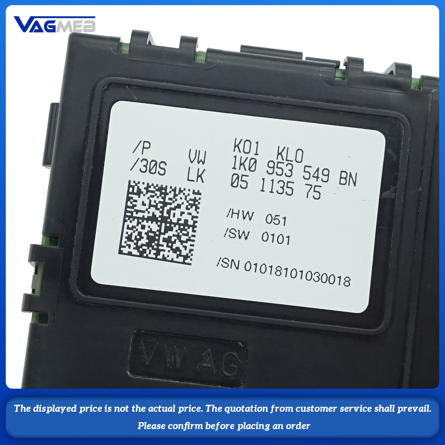 For VW PQ car steering wheel steering column switch electronic module 1K0 953 549 BN