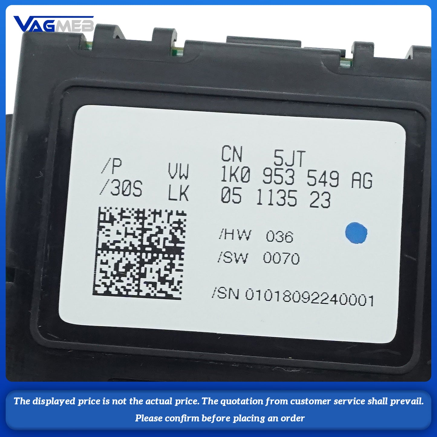 Car Multifunction Cruise Control Steering Wheel Module For VW Caddy 1K0 953 549 AG