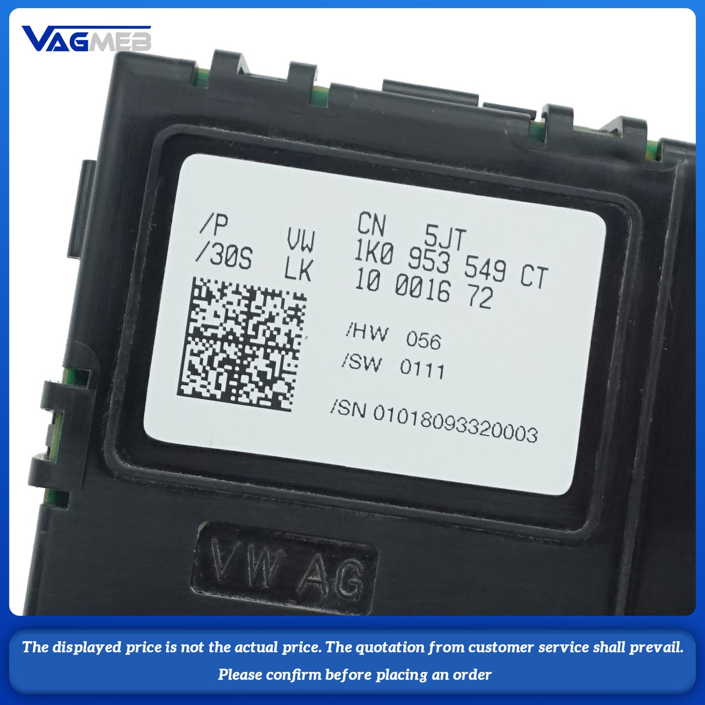 For VW PQ car steering wheel steering column switch electronic module 1K0 953 549 CT