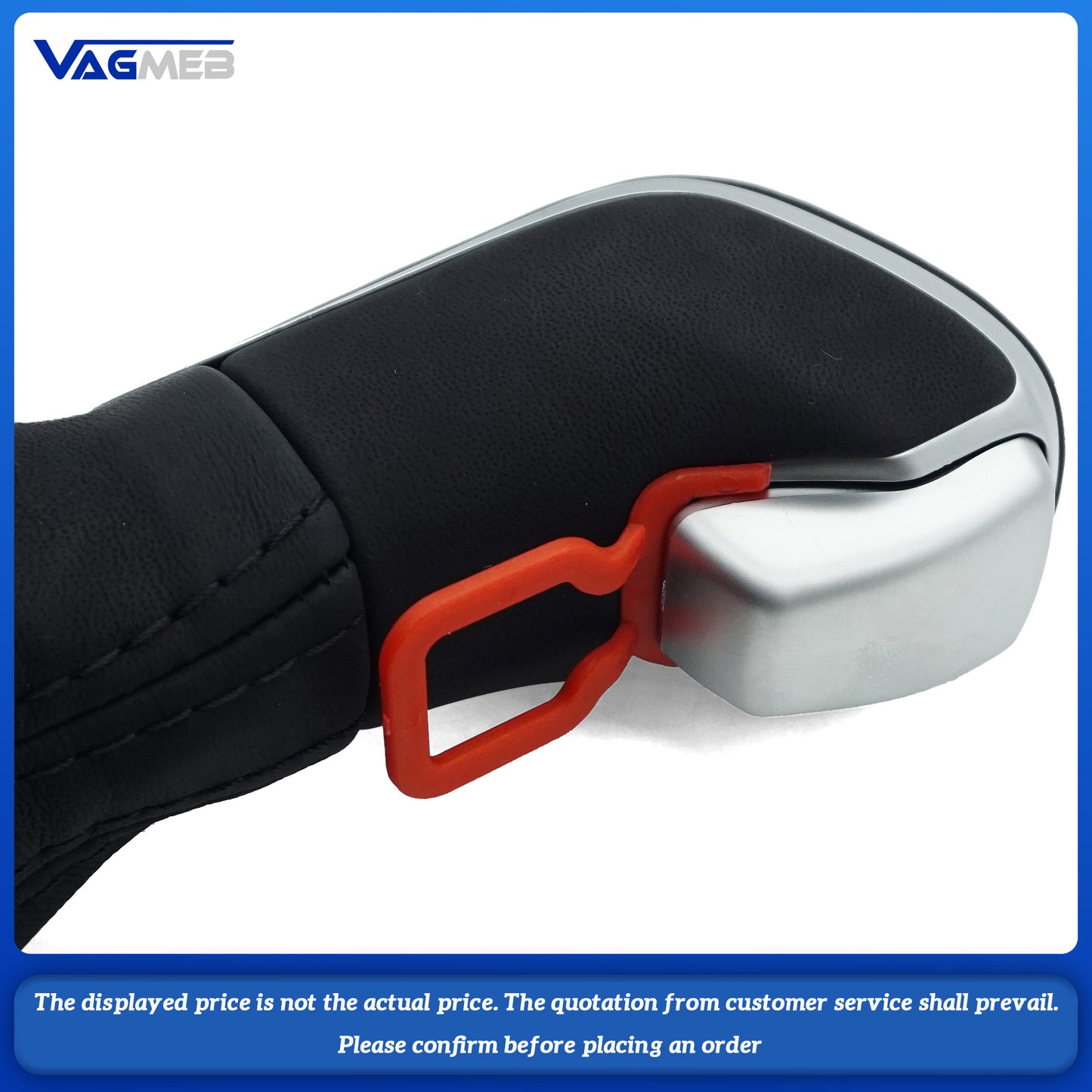 Gear Shift Knob and Leather Boot Compatible with For Audi A6 C7
