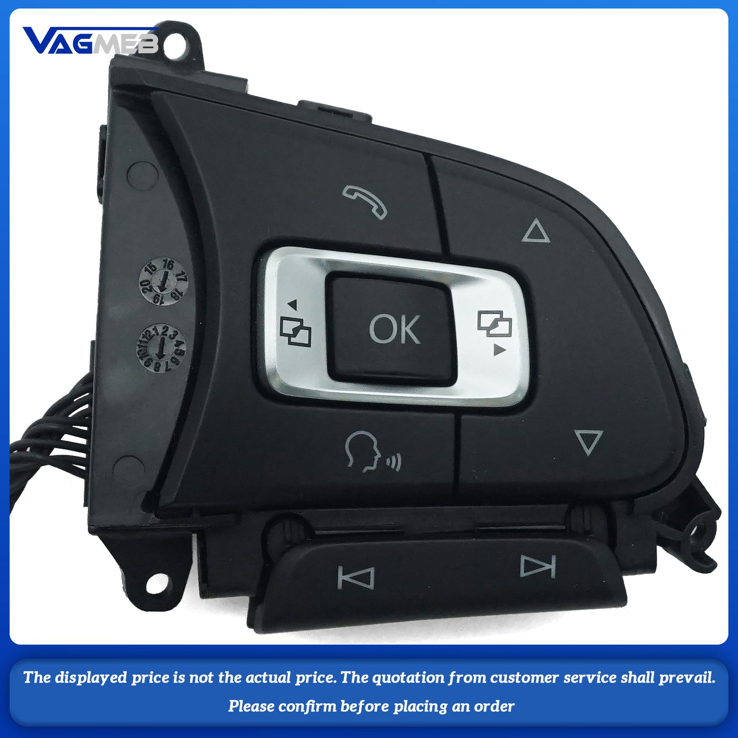 For VW Tiguan MK2 T-ROC multifunctional steering wheel button with heating function 5NG 959 442