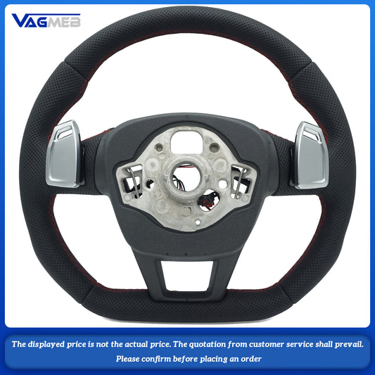 For Audi RS Logo A6C8 - All-exposed red line steering wheel